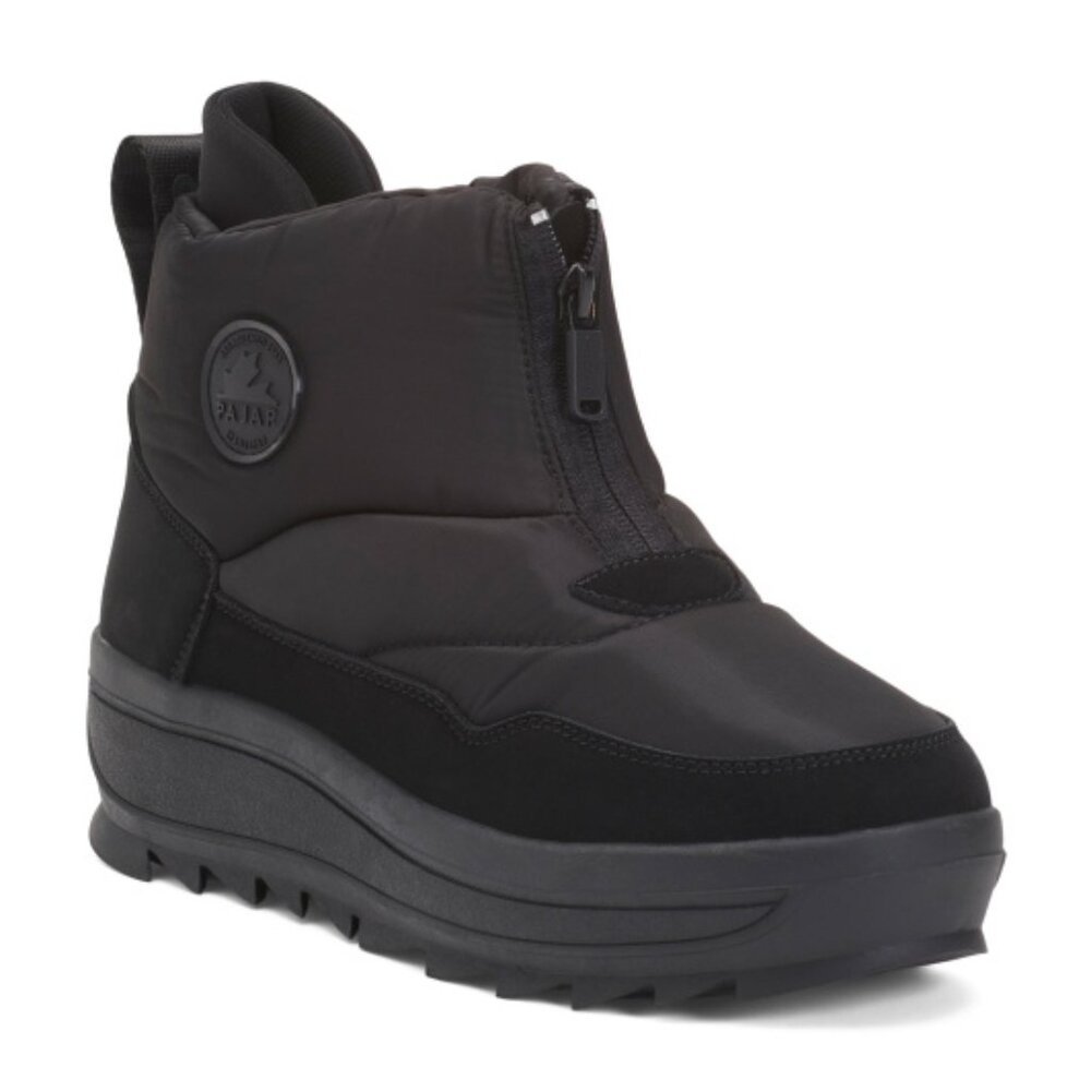 NEW PAJAR Waterproof Front Zip Short Boots black for women 1065tn